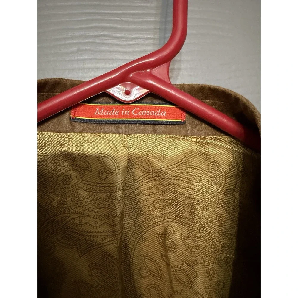 Cremieux Mens Two Button Sport Coat Micro Suede Polyester Brown Size 42R